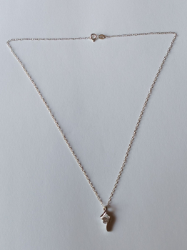 SILVER CHAIN - ZIRCONIA  PENDANT
